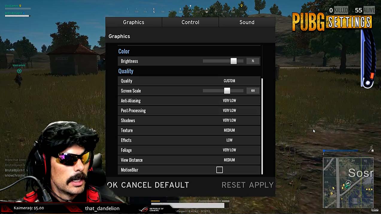 DrDisRespect PUBG Settings and Setup (with DPI and ...