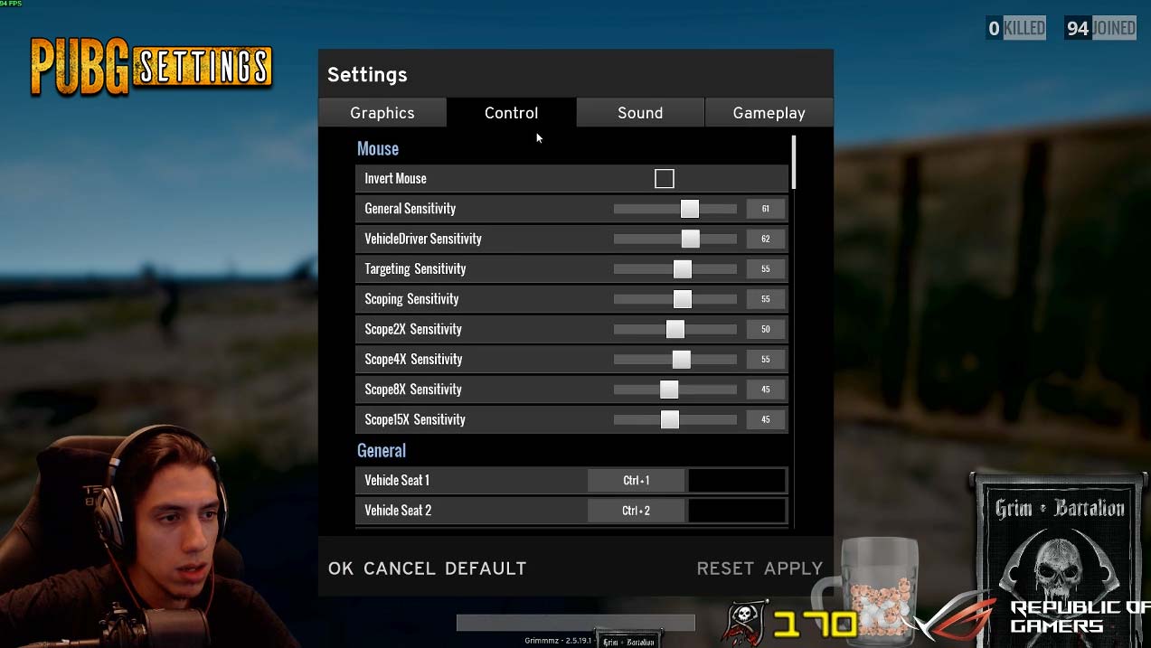 Grimmmz PUBG Settings and Setup (DPI. best settings for pubg pc. 