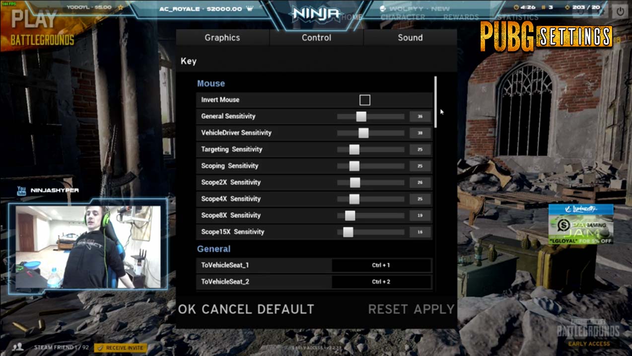 Ninja Pubg Settings Gear Dpi Graphics Config Oct