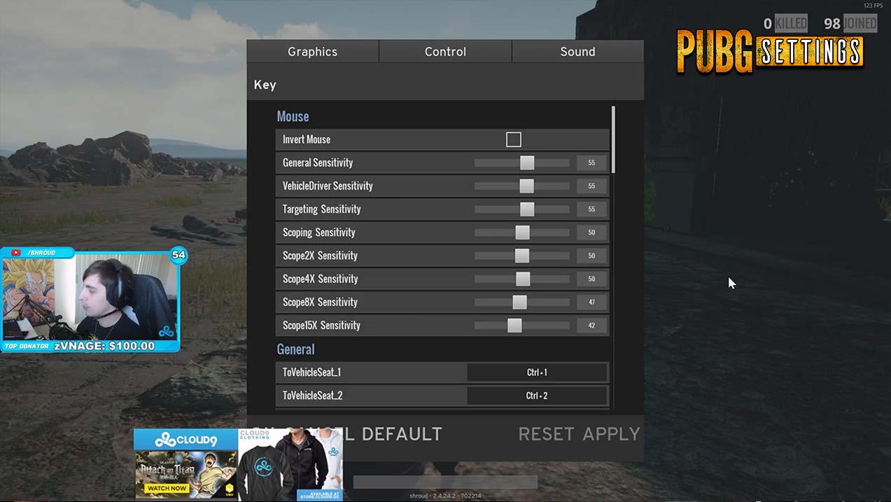 shroud mouse settings csgo