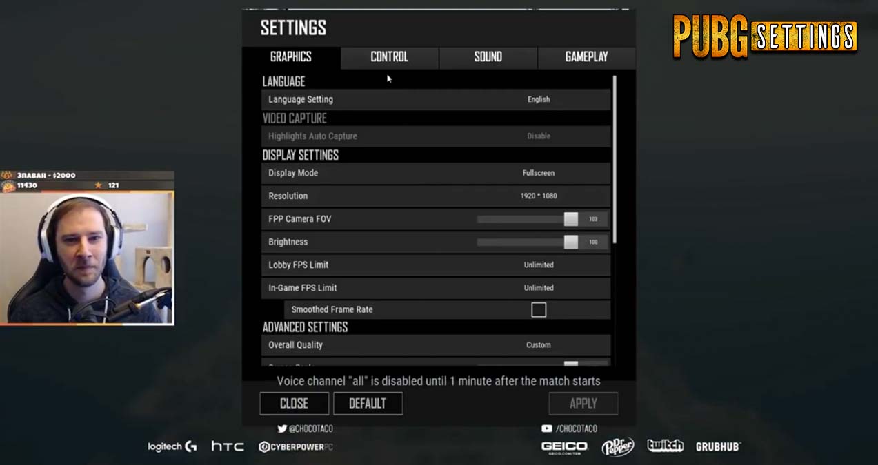 Chocotaco Pubg Settings And Gear Updated Oct 21